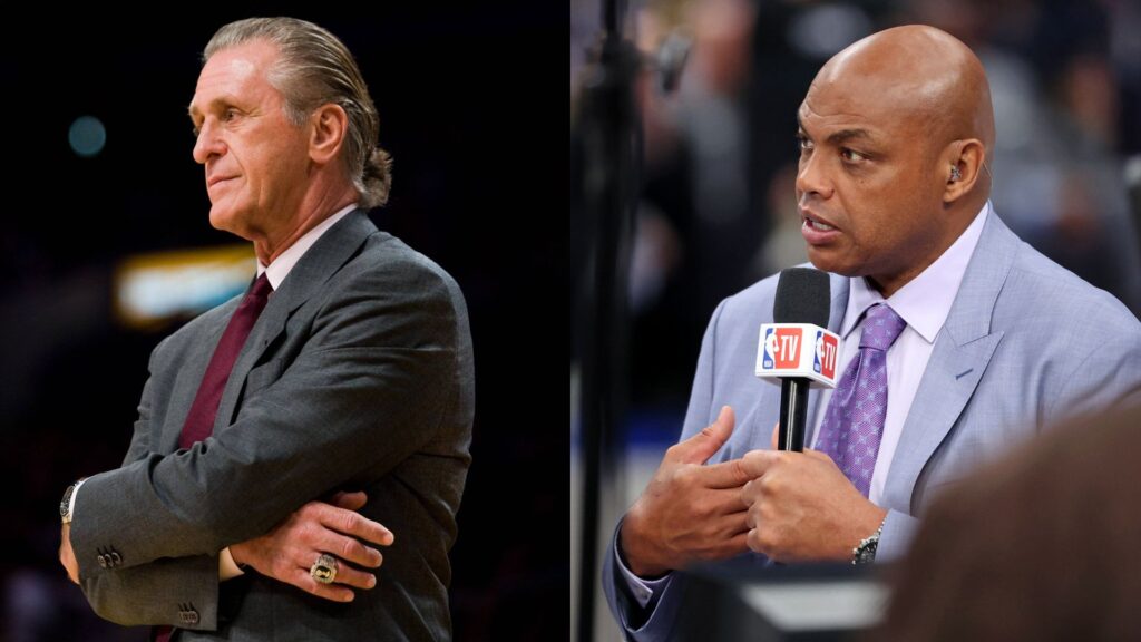 Pat Riley (L) and Charles Barkley (R)