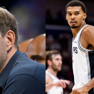 Dirk Nowitzki (L), Victor Wembanyama (R)