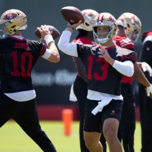 Mac Jones and Brock Purdy