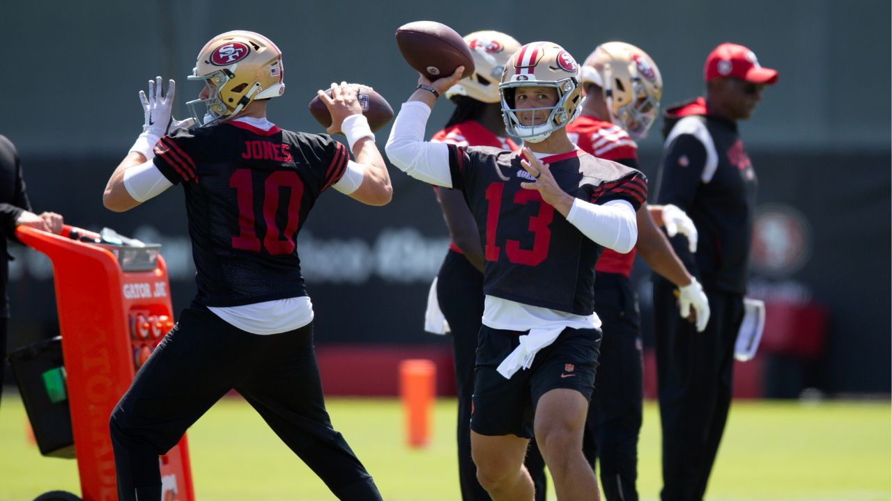 Mac Jones and Brock Purdy