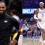 LeBron James(L) and Shai Gilgeous-Alexander(R)