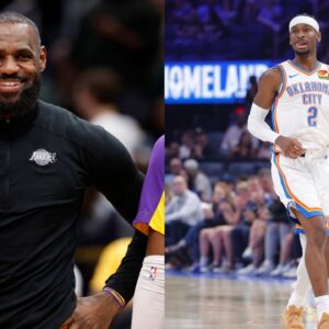 LeBron James(L) and Shai Gilgeous-Alexander(R)