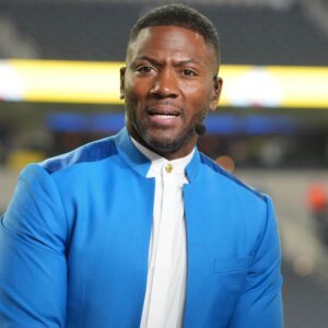 Ryan Clark on the ESPN Monday Night Football Countdown set before the game between the Baltimore Ravens and the Los Angeles Chargers at SoFi Stadium.