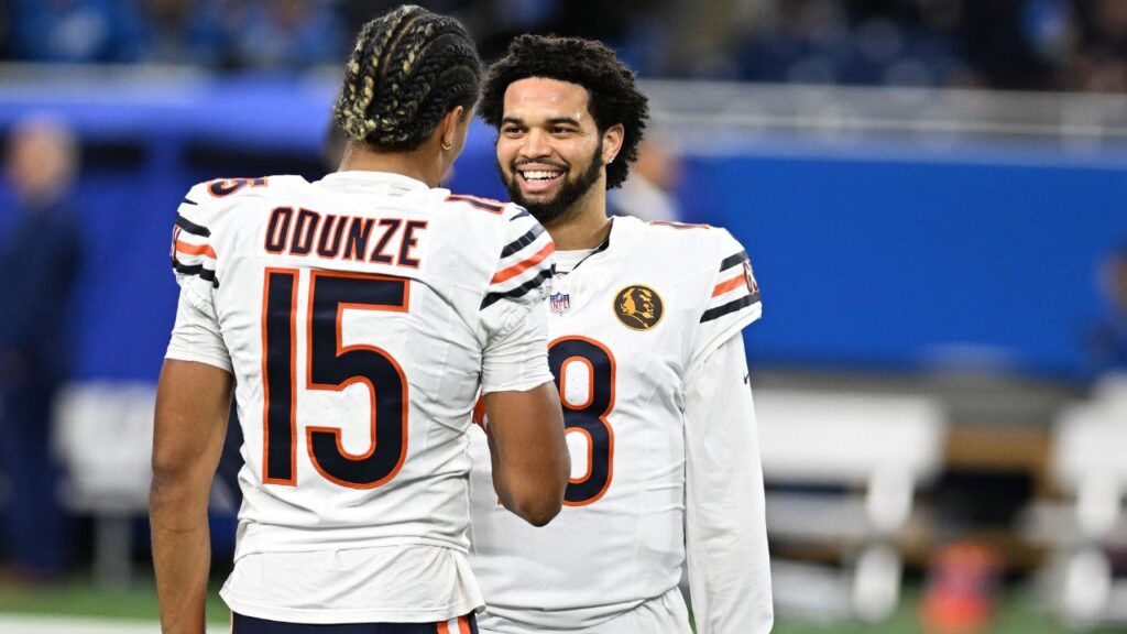 Rome Odunze and Caleb Williams