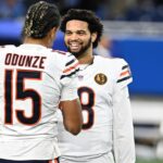 Rome Odunze and Caleb Williams