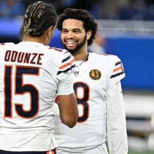 Rome Odunze and Caleb Williams