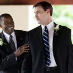 Former Detroit Pistons players Bill Laimbeer, Isiah Thomas with coach Rick Carlisle attend the funeral longtime NBA coach Chuck Daly following his funeral service at St. Jude Catholic Church in Tequesta, Fla