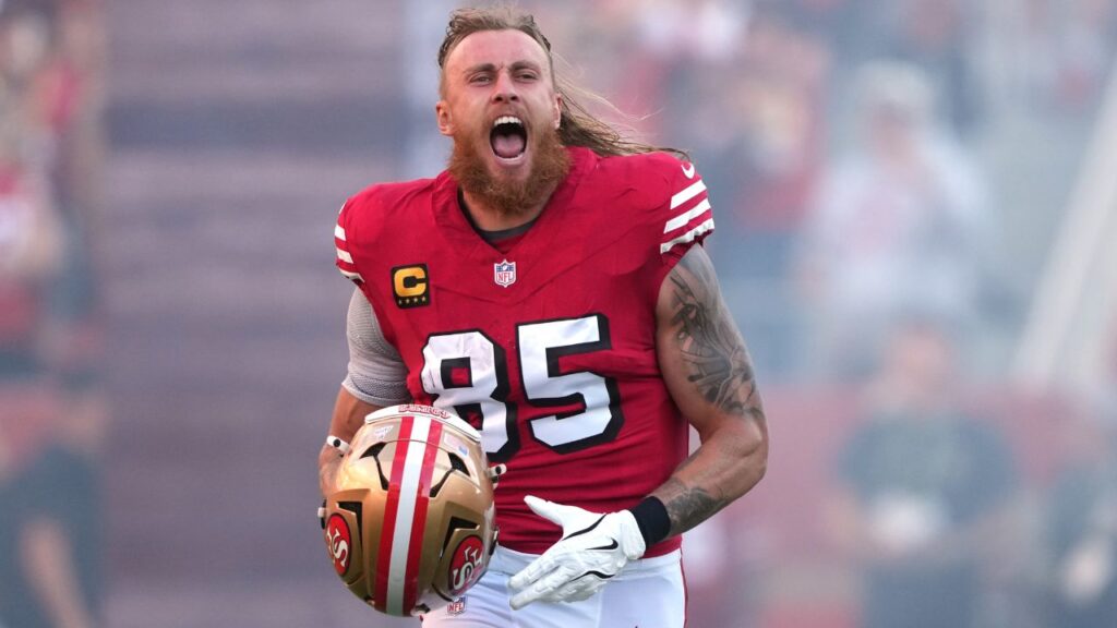 San Francisco 49ers tight end George Kittle (85) before the game against the Atlanta Falcons at Levi's Stadium.