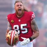 San Francisco 49ers tight end George Kittle (85) before the game against the Atlanta Falcons at Levi's Stadium.