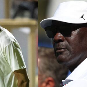 Tracy McGrady (L), Michael Jordan (R)