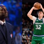 Kevin Garnett (L) and Cooper Flagg (R)