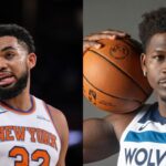 Karl-Anthony Towns (L), Anthony Edwards (R)