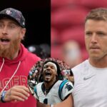 George Kittle, Cam Newton, Christian McCaffrey