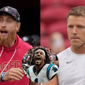 George Kittle, Cam Newton, Christian McCaffrey