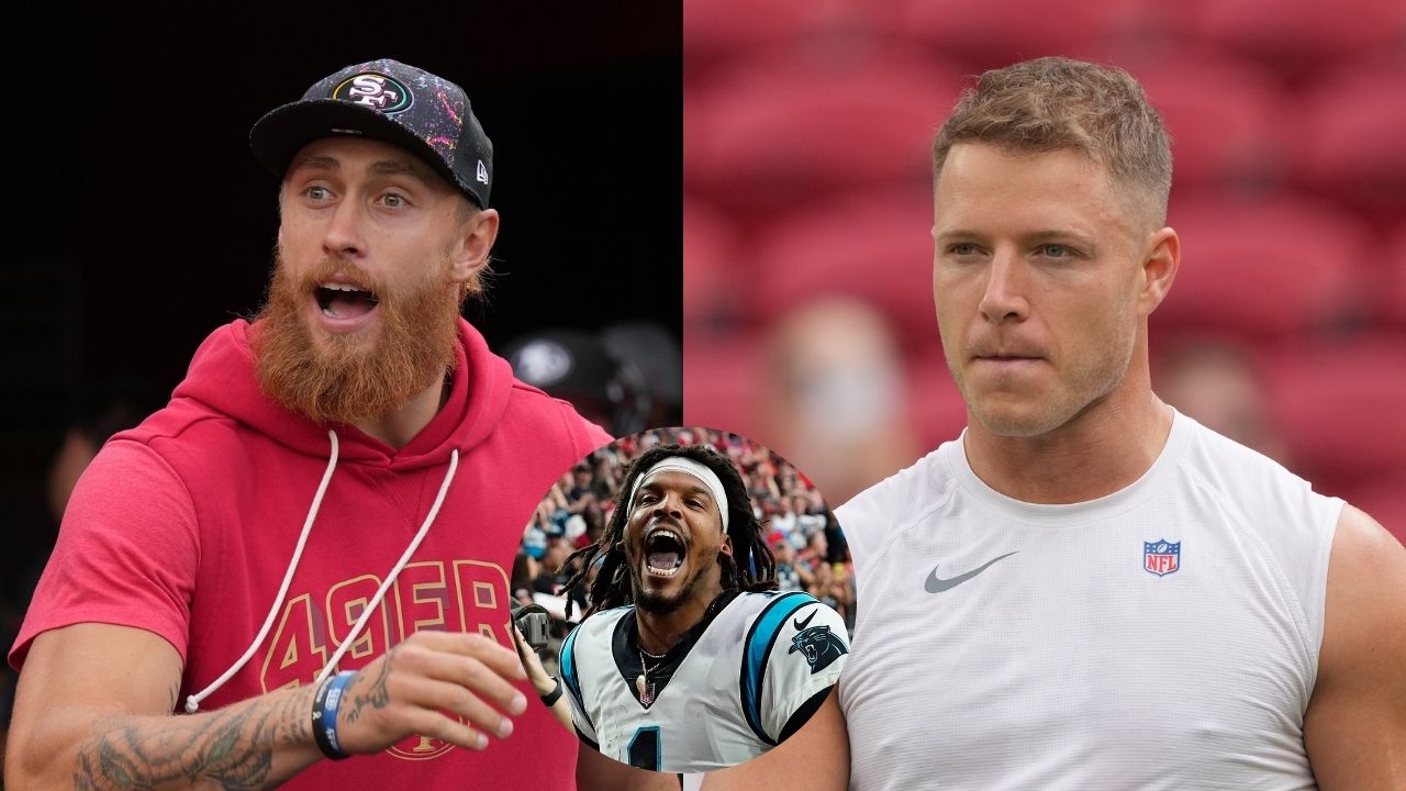 George Kittle, Cam Newton, Christian McCaffrey