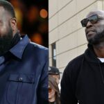 Kendrick Perkins (L), Kevin Garnett (R)