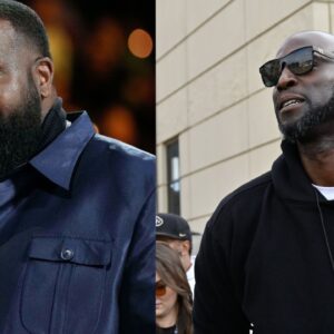 Kendrick Perkins (L), Kevin Garnett (R)