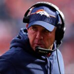 Denver Broncos head coach Sean Payton looks on in the first quarter against the Dallas Cowboys at Empower Field at Mile High.