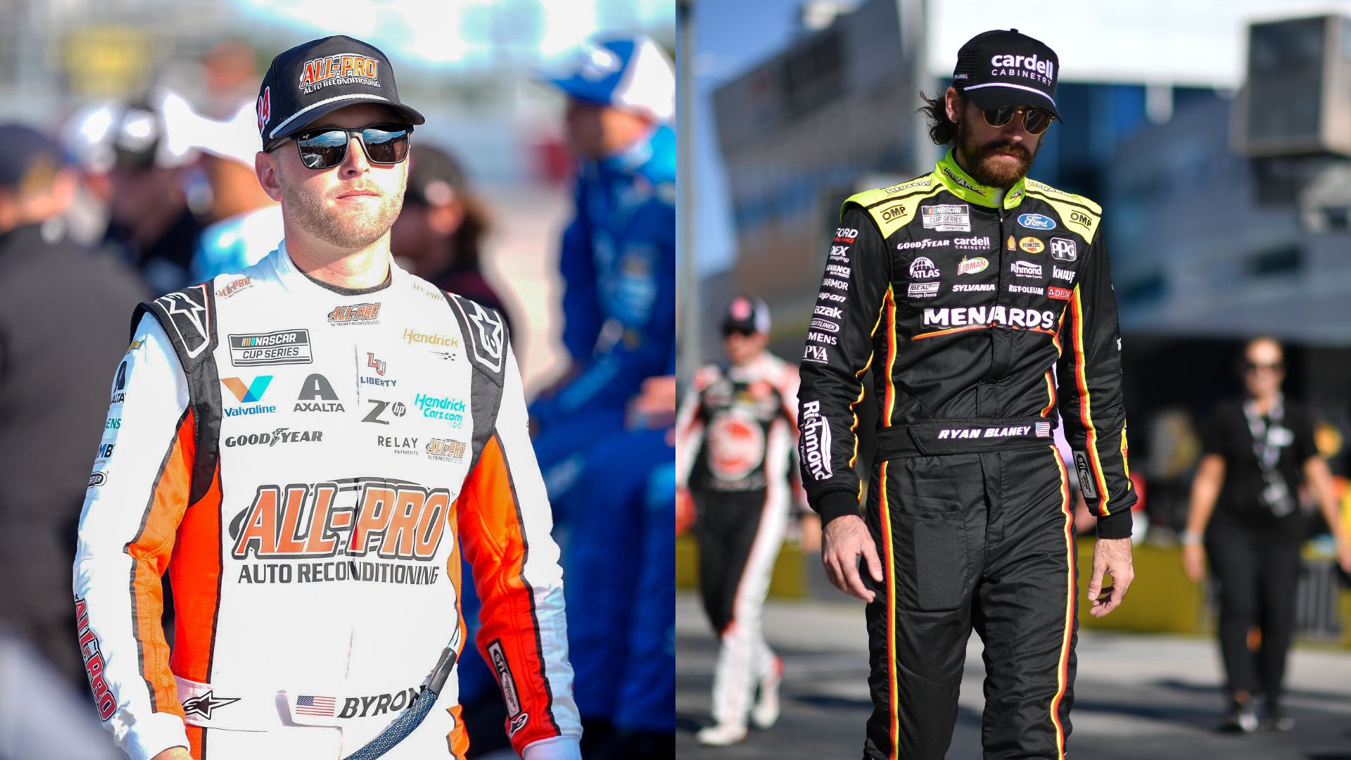 William Byron (L) and Ryan Blaney (R)