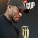 Dec 17, 2024; Las Vegas, NV, USA; Milwaukee Bucks forward Giannis Antetokounmpo (34) arrives at the Emirates NBA Cup-Red Carpet before their game against the Oklahoma City Thunder at T-Mobile Arena