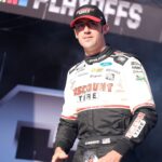 Aug 31, 2025; Darlington, South Carolina, USA; NASCAR Cup Series driver Austin Cindric (2) during the Cookouts Southern 500 at Darlington Raceway