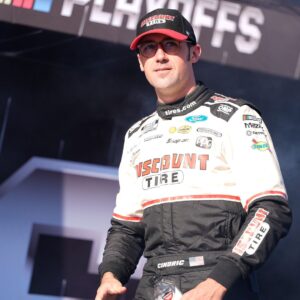 Aug 31, 2025; Darlington, South Carolina, USA; NASCAR Cup Series driver Austin Cindric (2) during the Cookouts Southern 500 at Darlington Raceway