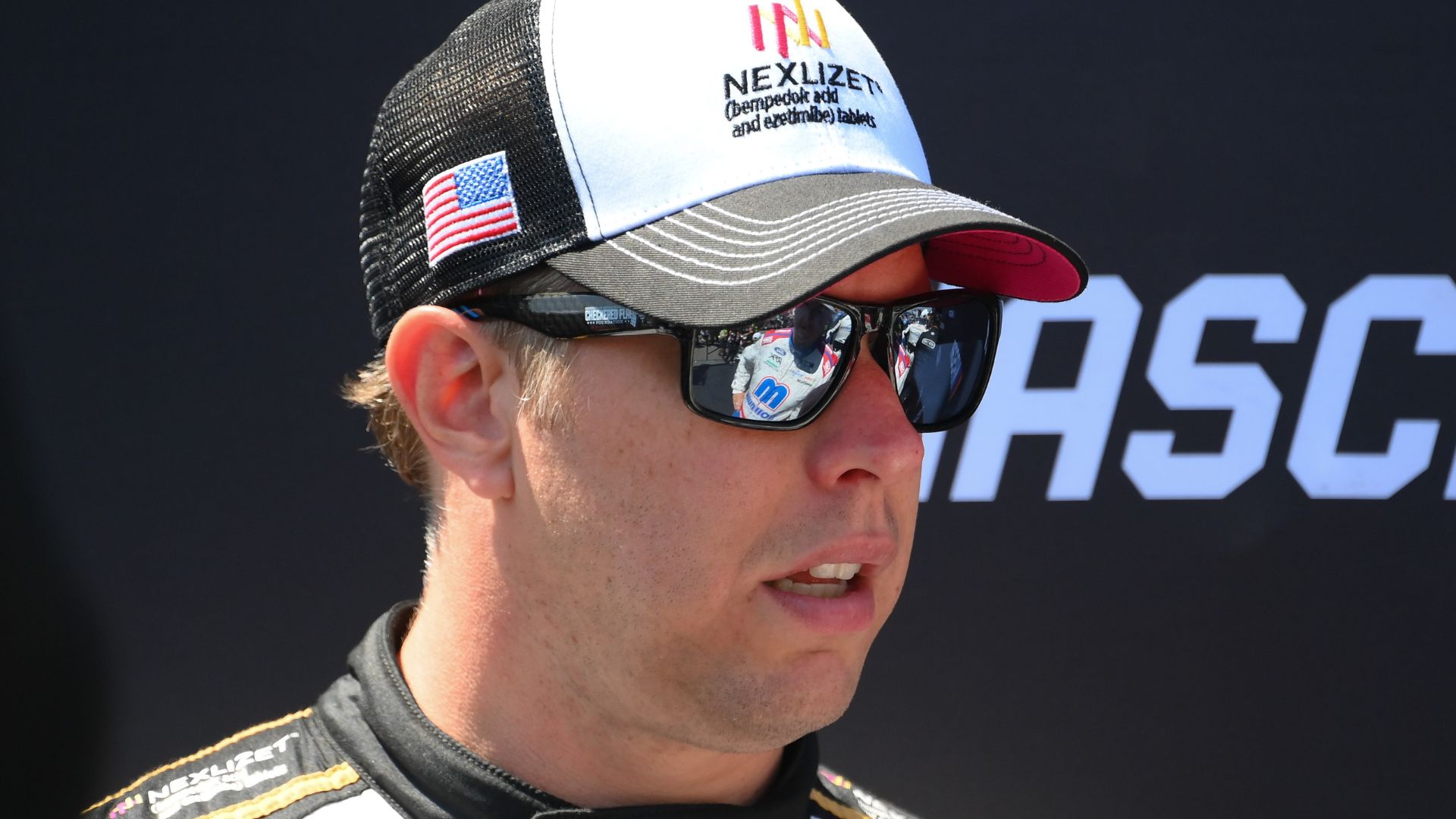 Aug 10, 2025; Watkins Glen, New York, USA; NASCAR Cup Series driver Brad Keselowski (6) looks on prior to the Go Bowling at The Glen at Watkins Glen International.