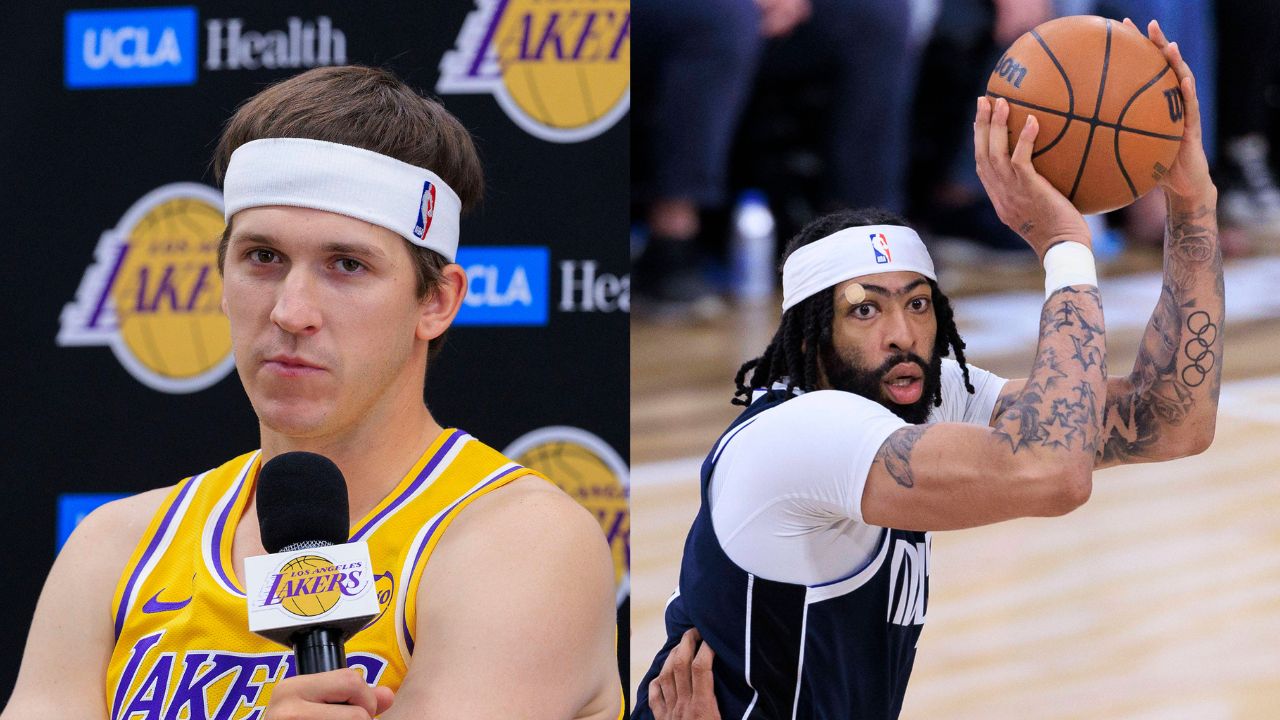 Austin Reaves (L), Anthony Davis (R)