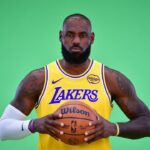 Los Angeles Lakers forward LeBron James (23) during media day at UCLA Health Training Center.
