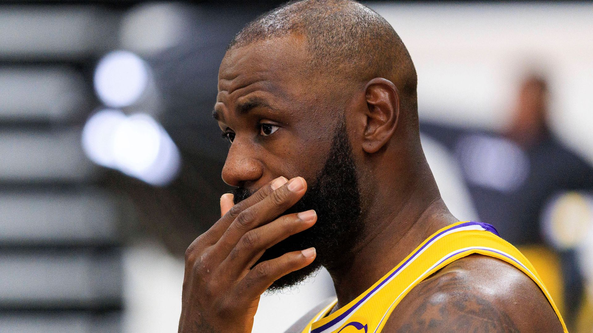 September 29, 2025, El Segundo, California, USA: LeBron James 23 during the Los Angeles Lakers Media Day on Monday September 29, 2025 at UCLA Health Training Facility in El Segundo, California