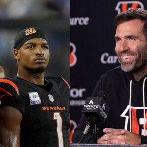 Tee Higgins with Ja'Marr Chase, Joe Flacco