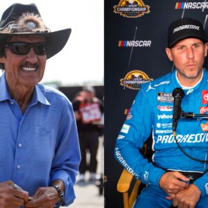 Richard Petty (L) and Denny Hamlin (R)
