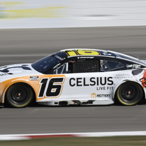 Sep 7, 2025; Madison, Illinois, USA; NASCAR Cup Series driver for Kaulig Racing, AJ Allmendinger (16) during the Enjoy Illinois 300 at World Wide Technology Raceway. Mandatory Credit: Joe Puetz-Imagn Images