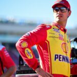 Nov 1, 2025; Avondale, Arizona, USA; NASCAR Cup Series driver Joey Logano (22) during qualifying at Phoenix Raceway