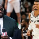 Shaquille O'Neal (L), Victor Wembanyama (R)