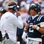 Lane Kiffin and Jaxson Dart