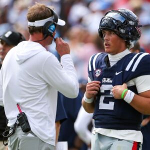 Lane Kiffin and Jaxson Dart