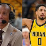 Reggie Miller (L), Tyrese Haliburton (R)