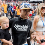 Arrow McLaren/Rick Hendrick driver Kyle Larson (17) walks through pit lane with his family Sunday, May 26, 2024, during the 108th running of the Indianapolis 500 at Indianapolis Motor Speedway. © Bob Goshert/For IndyStar / USA TODAY NETWORK