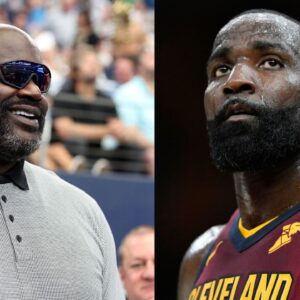 Shaquille O'Neal (L), Kendrick Perkins (R)