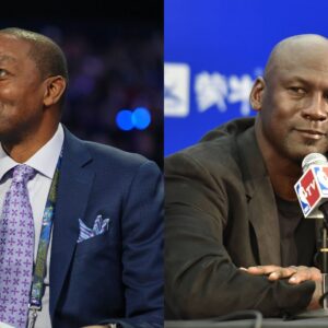 Isiah Thomas (L) and Michael Jordan (R)
