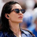 Carlie Irsay-Gordon walks the sideline Saturday, Aug. 23, 2025, ahead of a game against the Cincinnati Bengals at Paycor Stadium in Cincinnati.
