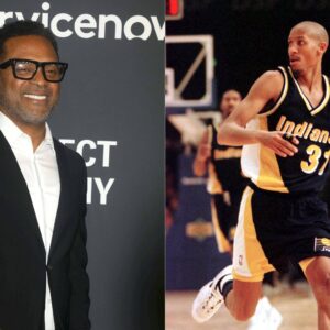 Mike Epps (L) and Reggie Miller (R)