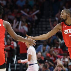 Amen Thompson and Kevin Durant