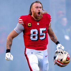 tight end George Kittle (85) before the game against the Atlanta Falcons at Levi's Stadium.
