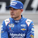 Oct 26, 2025; Martinsville, Virginia, USA; NASCAR Cup Series driver Kyle Larson (5) before the Xfinity 500 at Martinsville Speedway.