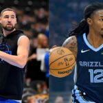 Klay Thompson (L), Ja Morant (R)