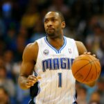 March 4, 2011; Orlando FL, USA; Orlando Magic point guard Gilbert Arenas (1) during the second quarter against the Chicago Bulls at Amway Center. The Chicago Bulls defeated Orlando Magic 89-81. Mandatory Credit: Kim Klement-Imagn Images