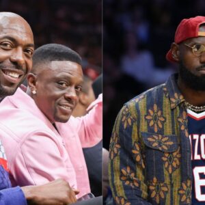 (L) John Salley (R) LeBron James