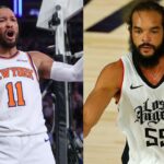 Jalen Brunson (L), Joakim Noah (R)